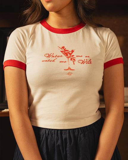 RED & WHITE BABY TEE