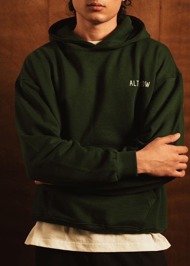GREEN ESSENTIAL HOODIE