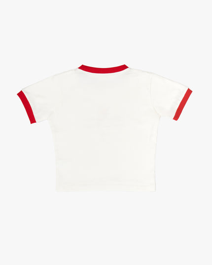 RED & WHITE BABY TEE