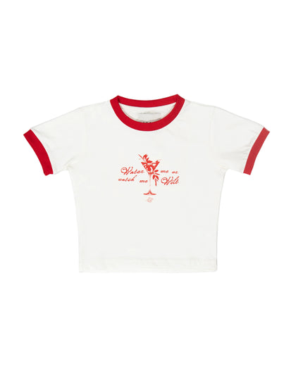 RED & WHITE BABY TEE