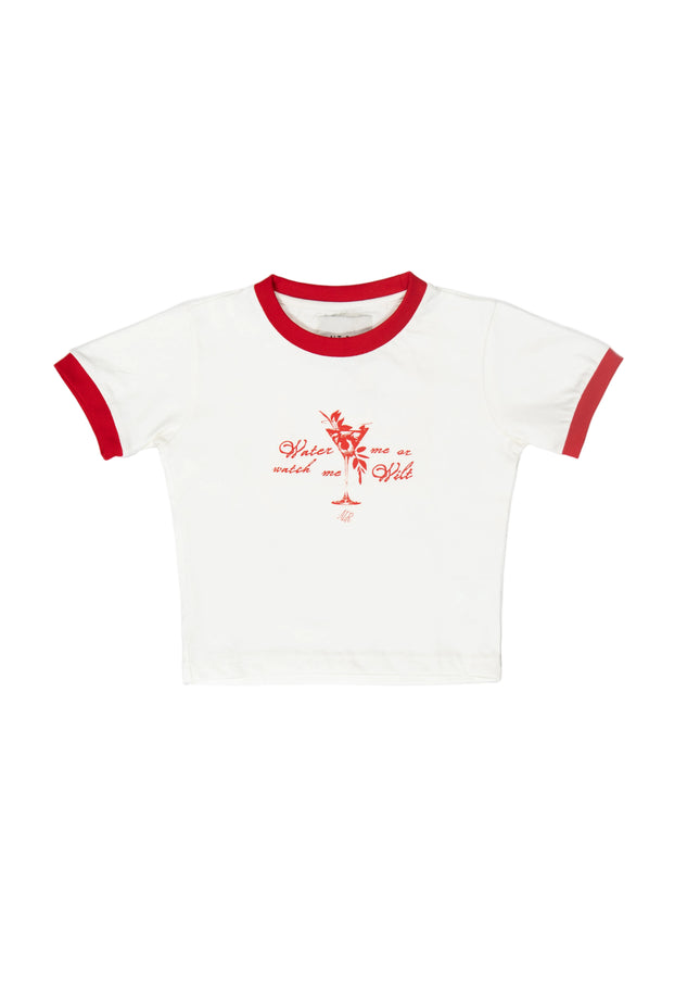 RED & WHITE BABY TEE