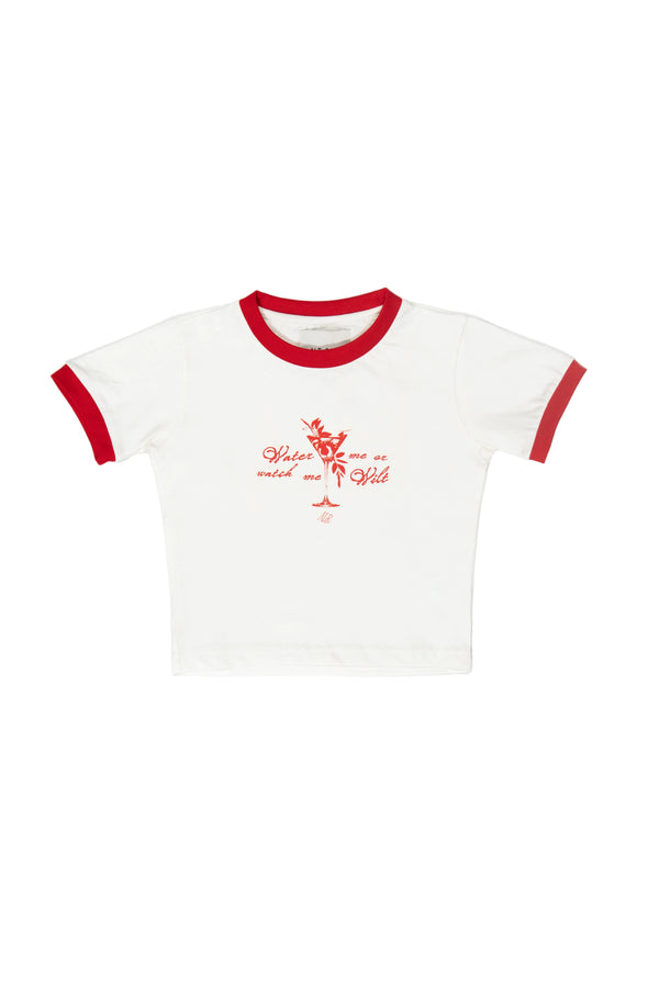 RED & WHITE BABY TEE